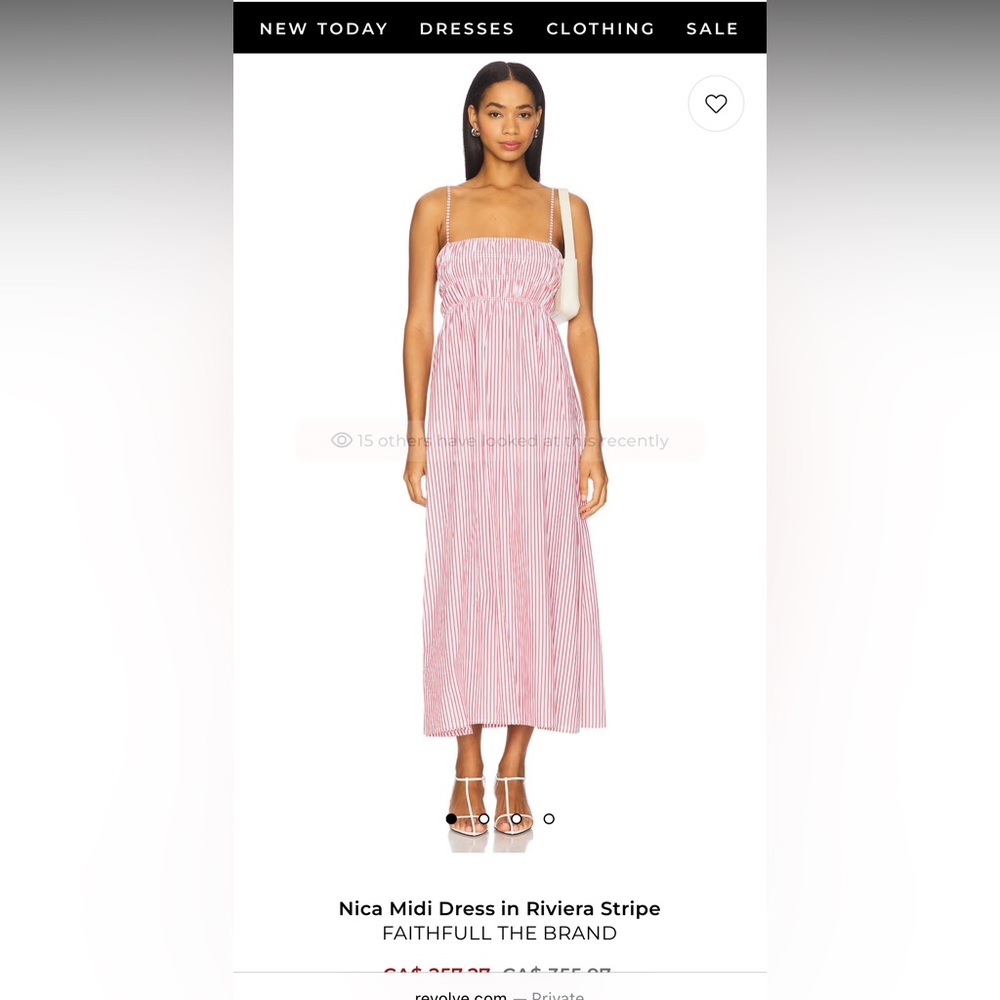 Faithfull the Brand Riviera Stripe Nica Midi Dress